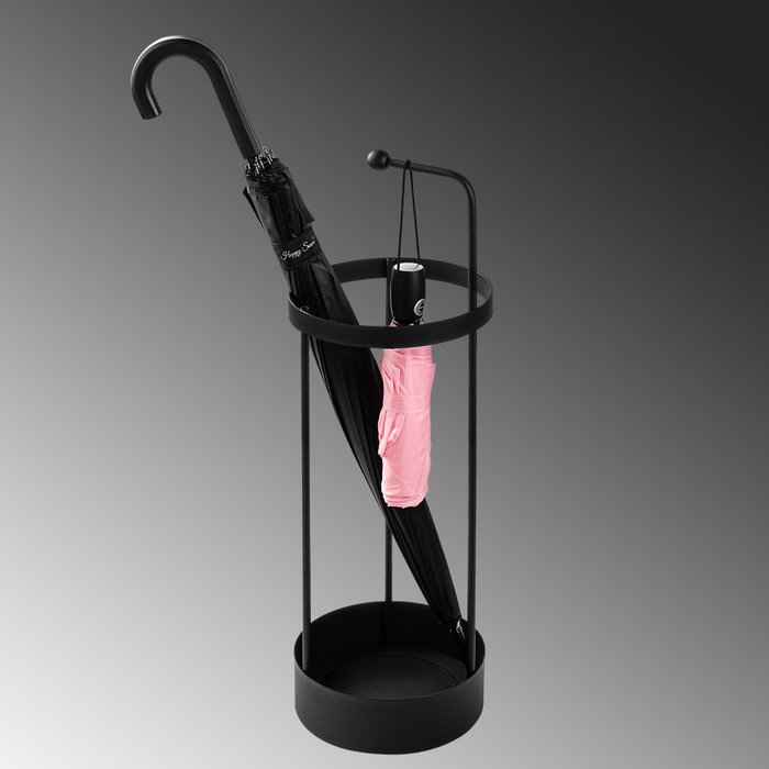 Aberto Design Paragüero Metálico Negro